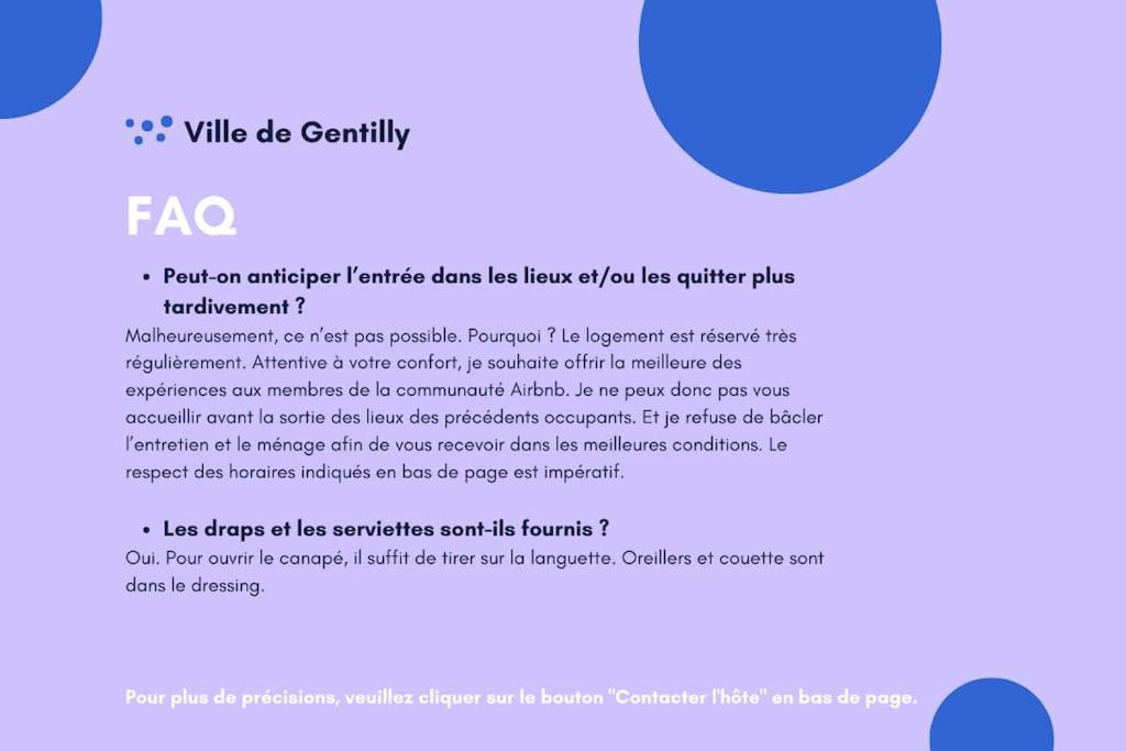 Paris Gentilly Appartement Tout Equipe - Rer B 외부 사진
